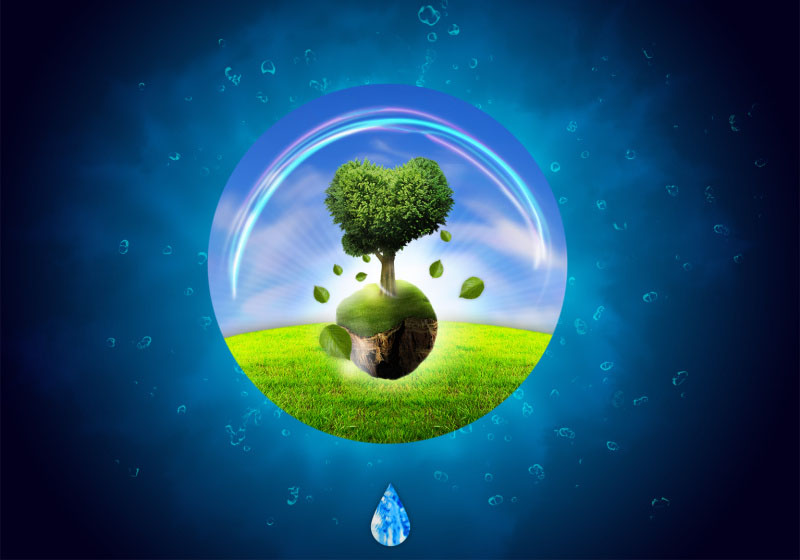 ps设计一张节约用水的环保主题海报(3)