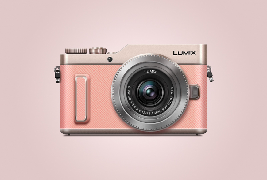 PS怎样制作粉色lumix拟物相机